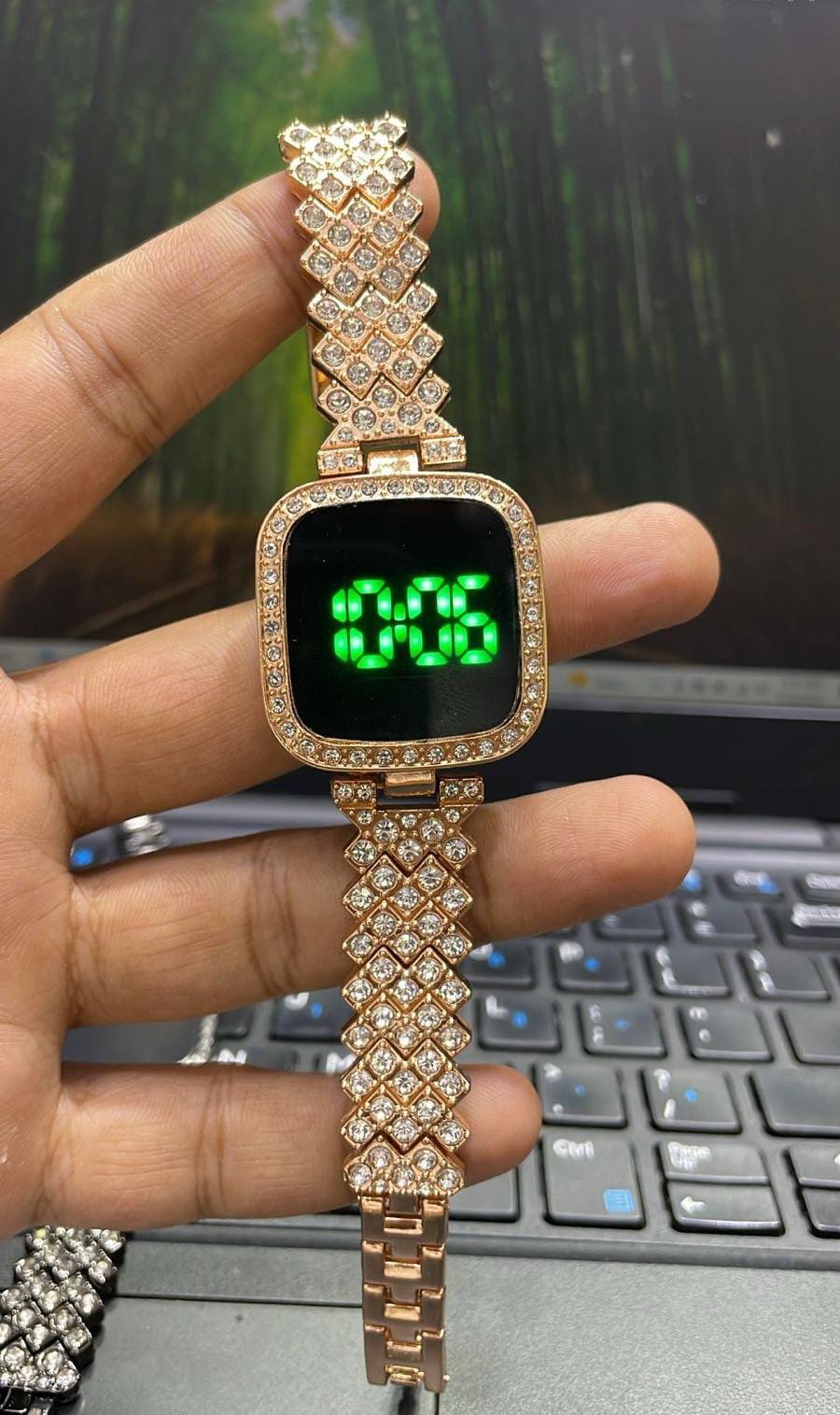 Diamond Touch Screen LED Watch for Ladies