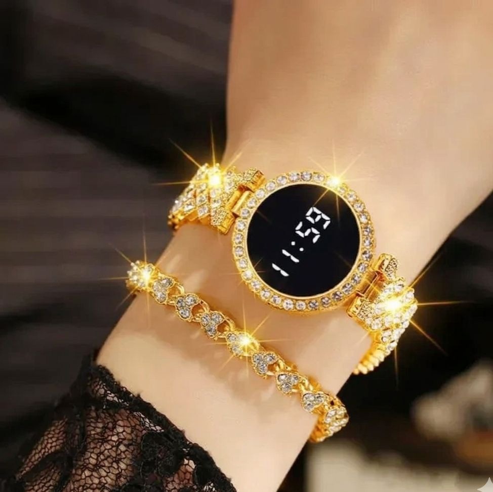 Diamond Touch Screen LED Watch for Ladies