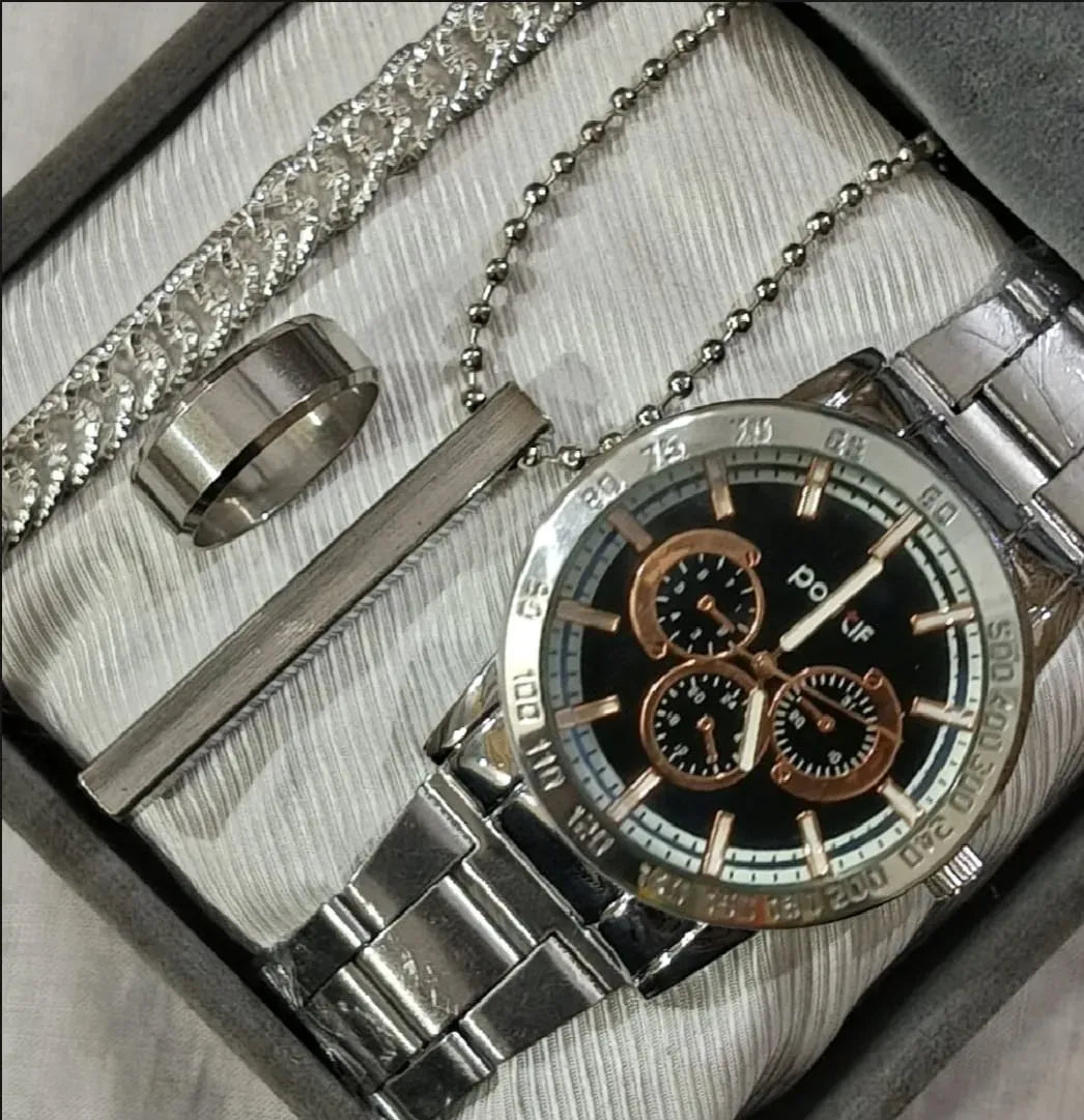 business steel straps round dial wrist watches hand