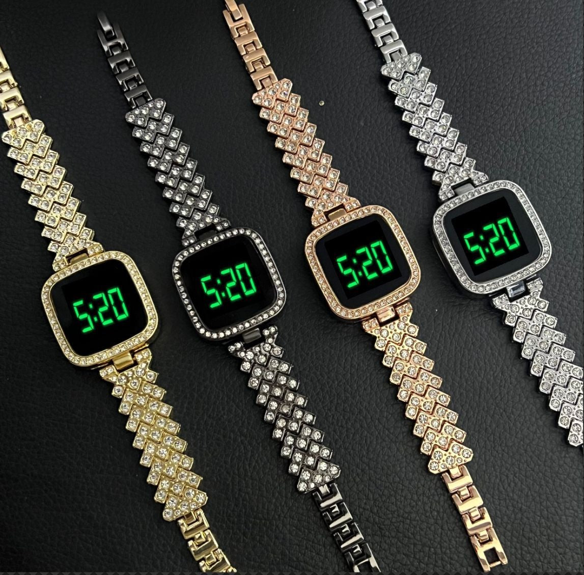 Diamond Touch Screen LED Watch for Ladies